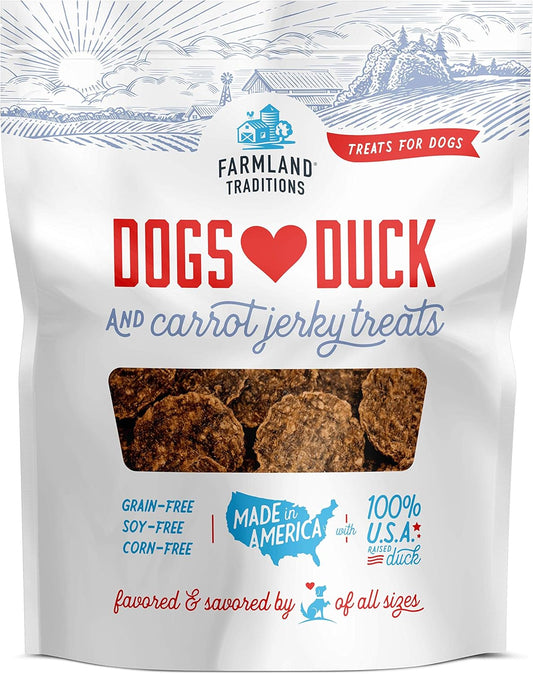 Filler Free Dogs Love Duck & Carrot Premium Jerky Treats. (2.5 Lb)